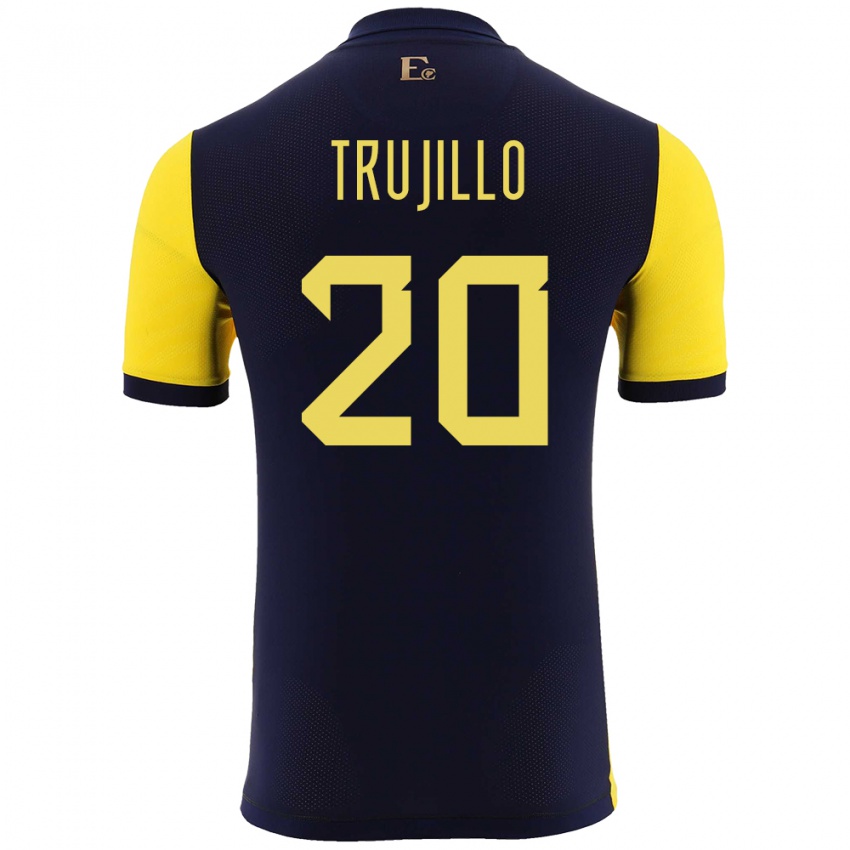 Hombre Camiseta Ecuador Isabel Trujillo #20 Amarillo 1ª Equipación 24-26 La Camisa