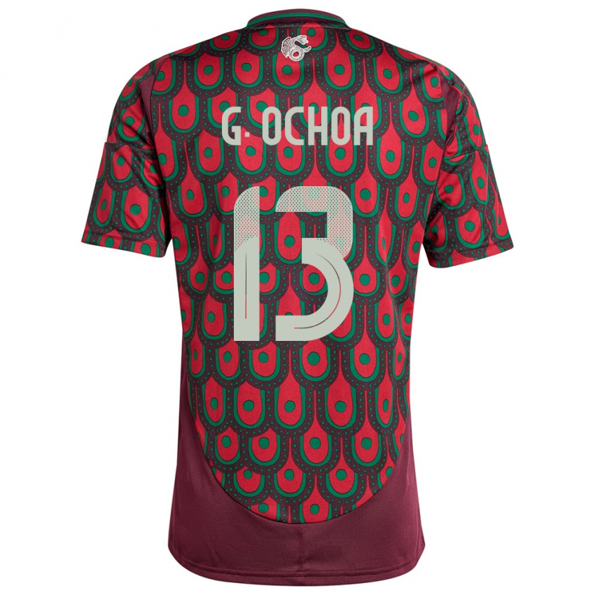 Hombre Camiseta México Guillermo Ochoa #13 Granate 1ª Equipación 24-26 La Camisa