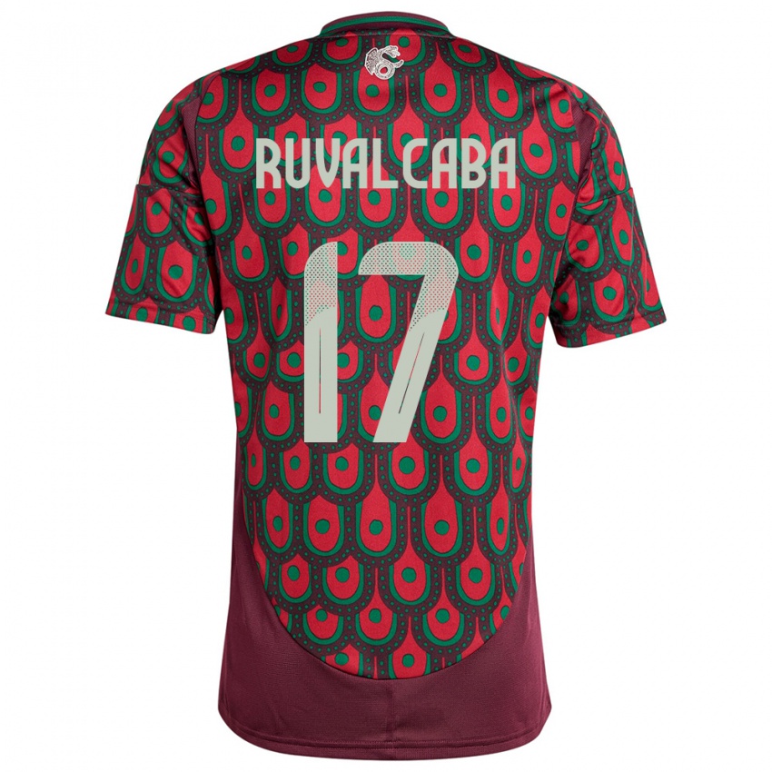 Hombre Camiseta México Jorge Ruvalcaba #17 Granate 1ª Equipación 24-26 La Camisa