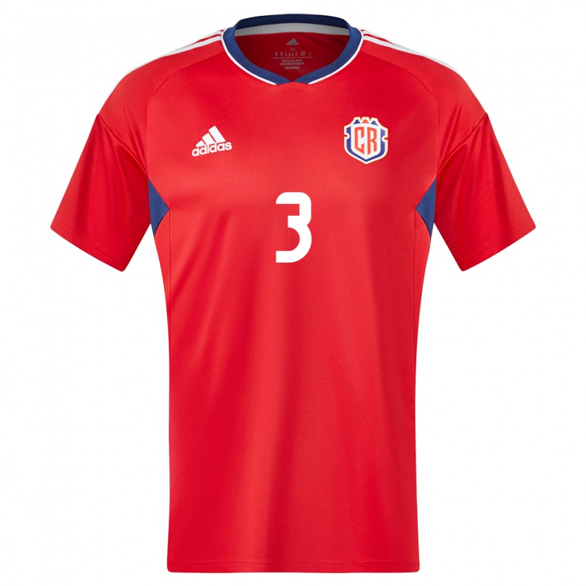 Hombre Camiseta Costa Rica Maria Coto #3 Rojo 1ª Equipación 24-26 La Camisa