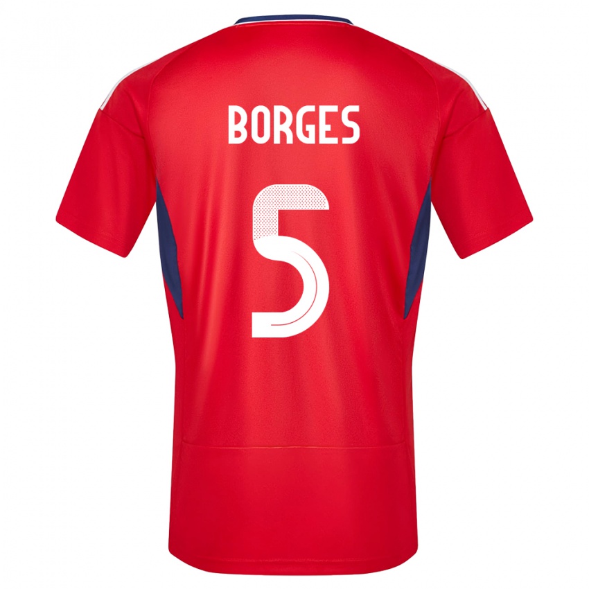Hombre Camiseta Costa Rica Celso Borges #5 Rojo 1ª Equipación 24-26 La Camisa