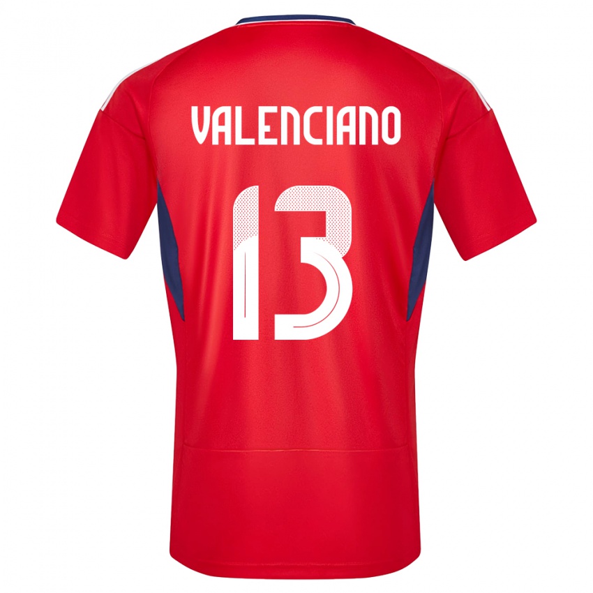 Hombre Camiseta Costa Rica Emilie Valenciano #13 Rojo 1ª Equipación 24-26 La Camisa