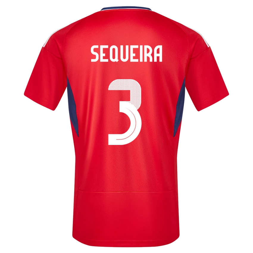 Hombre Camiseta Costa Rica Douglas Sequeira #3 Rojo 1ª Equipación 24-26 La Camisa