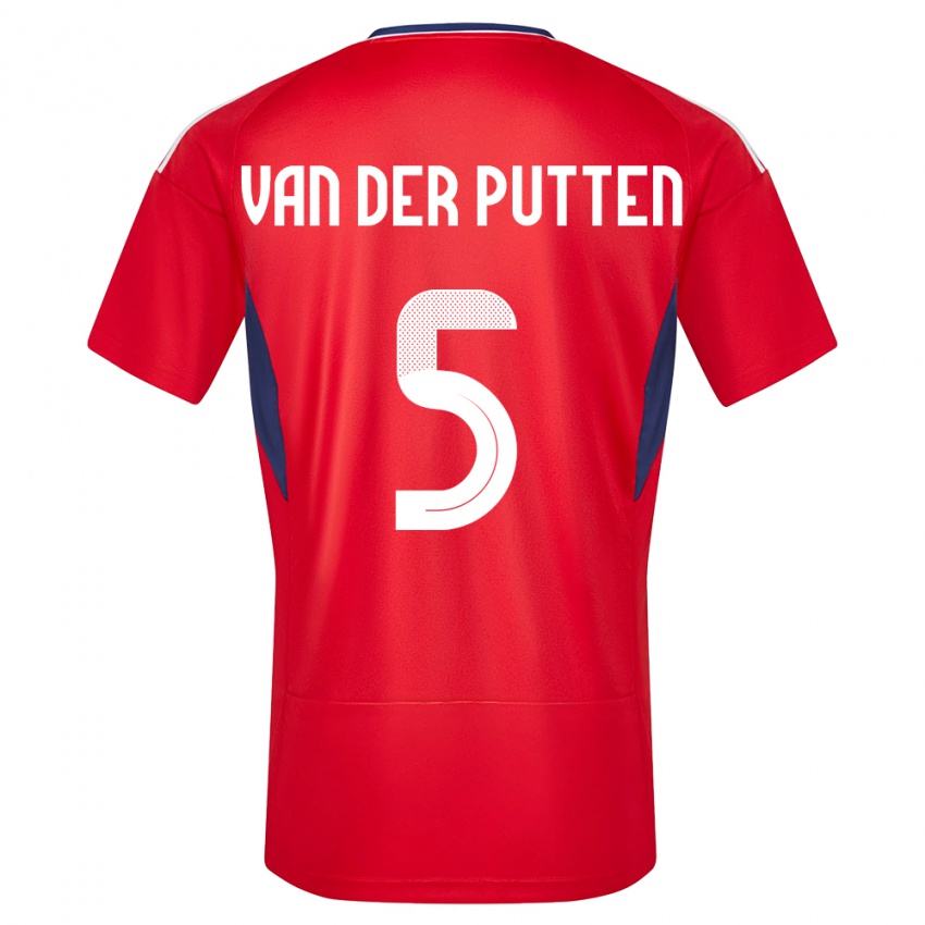 Hombre Camiseta Costa Rica Santiago Van Der Putten #5 Rojo 1ª Equipación 24-26 La Camisa