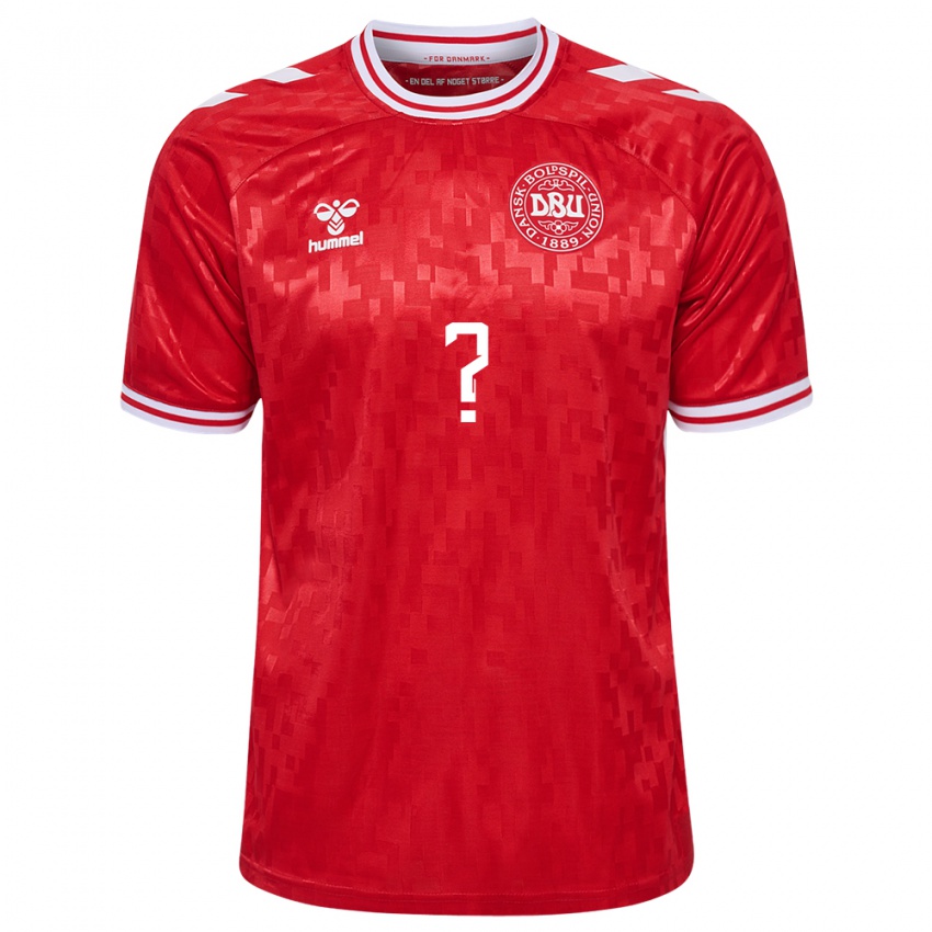 Hombre Camiseta Dinamarca Oskar Fenger #0 Rojo 1ª Equipación 24-26 La Camisa