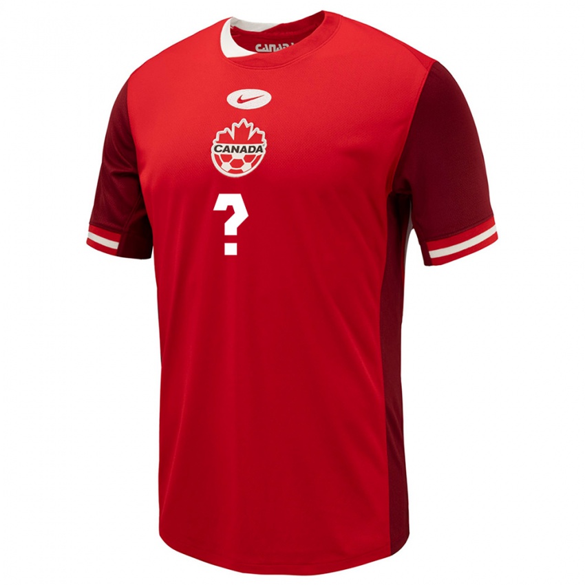 Hombre Camiseta Canadá Nathan Dylan Saliba #0 Rojo 1ª Equipación 24-26 La Camisa