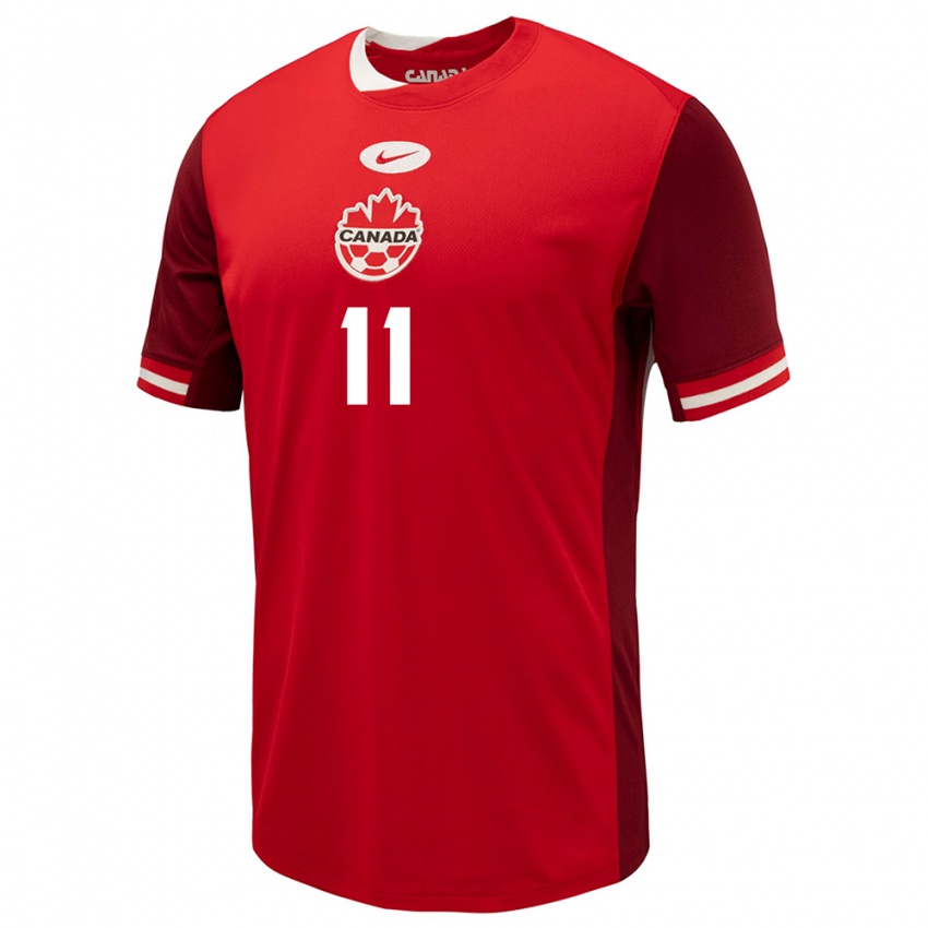 Hombre Camiseta Canadá Tajon Buchanan #11 Rojo 1ª Equipación 24-26 La Camisa