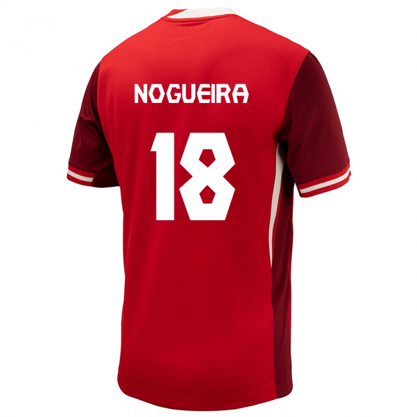 Hombre Camiseta Canadá Matthew Nogueira #18 Rojo 1ª Equipación 24-26 La Camisa