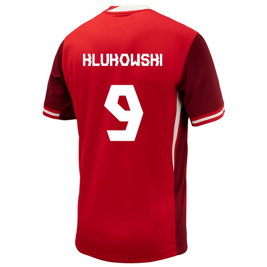 Hombre Camiseta Canadá Antoni Klukowski #9 Rojo 1ª Equipación 24-26 La Camisa