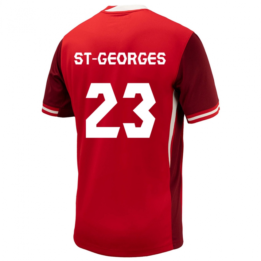Hombre Camiseta Canadá Bianca St Georges #23 Rojo 1ª Equipación 24-26 La Camisa
