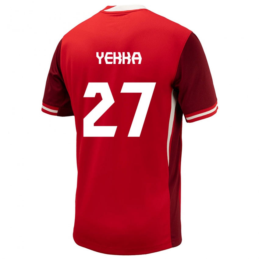 Hombre Camiseta Canadá Sura Yekka #27 Rojo 1ª Equipación 24-26 La Camisa