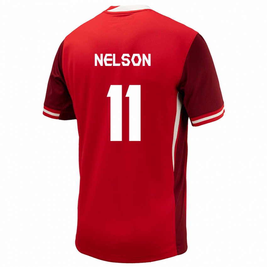 Hombre Camiseta Canadá Jayden Nelson #11 Rojo 1ª Equipación 24-26 La Camisa