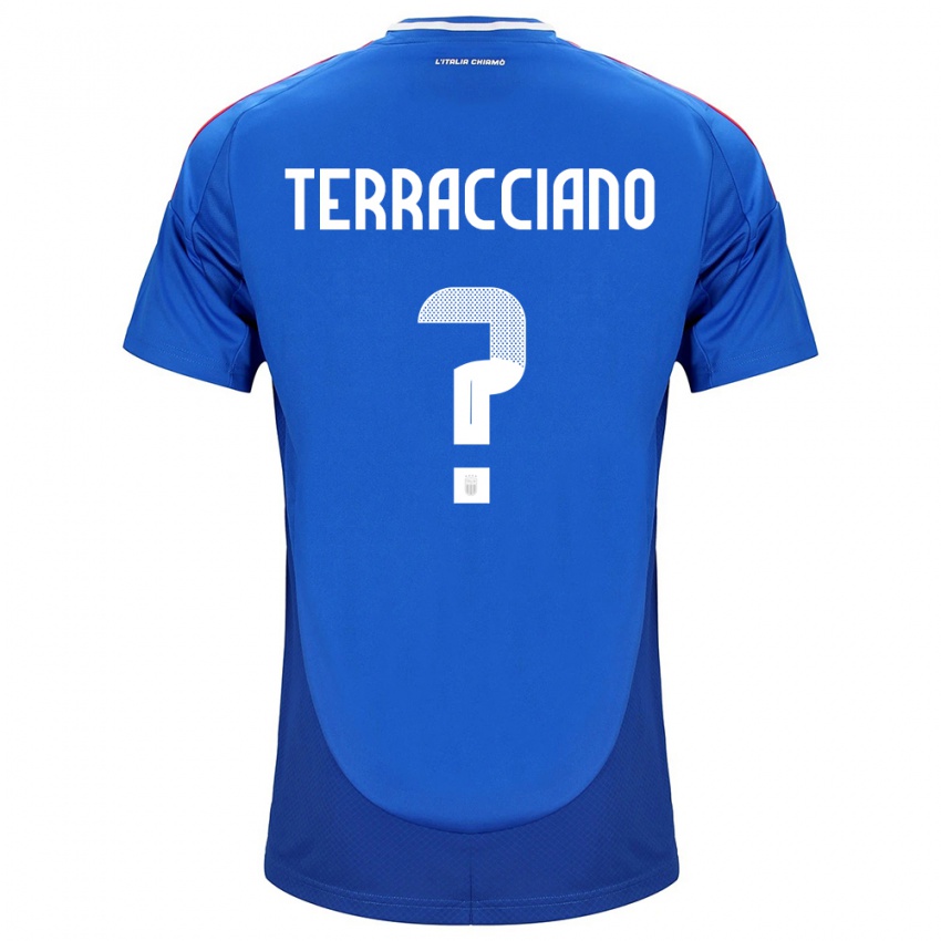 Hombre Camiseta Italia Filippo Terracciano #0 Azul 1ª Equipación 24-26 La Camisa