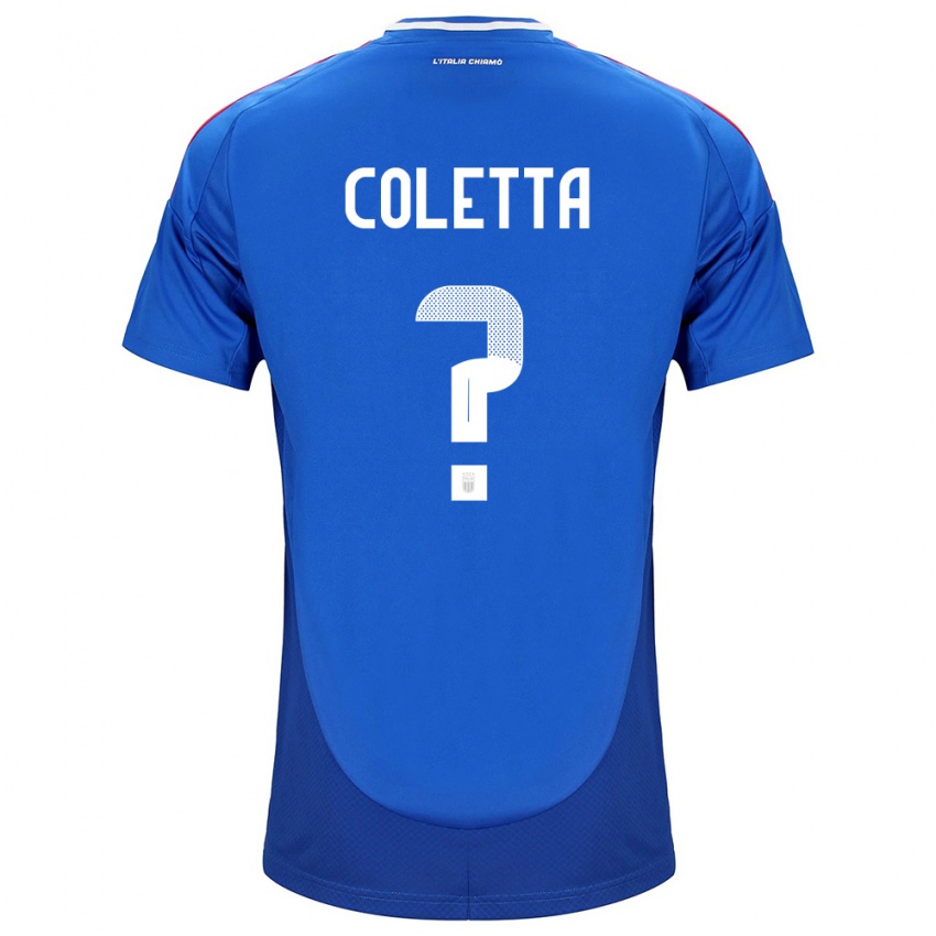 Hombre Camiseta Italia Federico Coletta #0 Azul 1ª Equipación 24-26 La Camisa