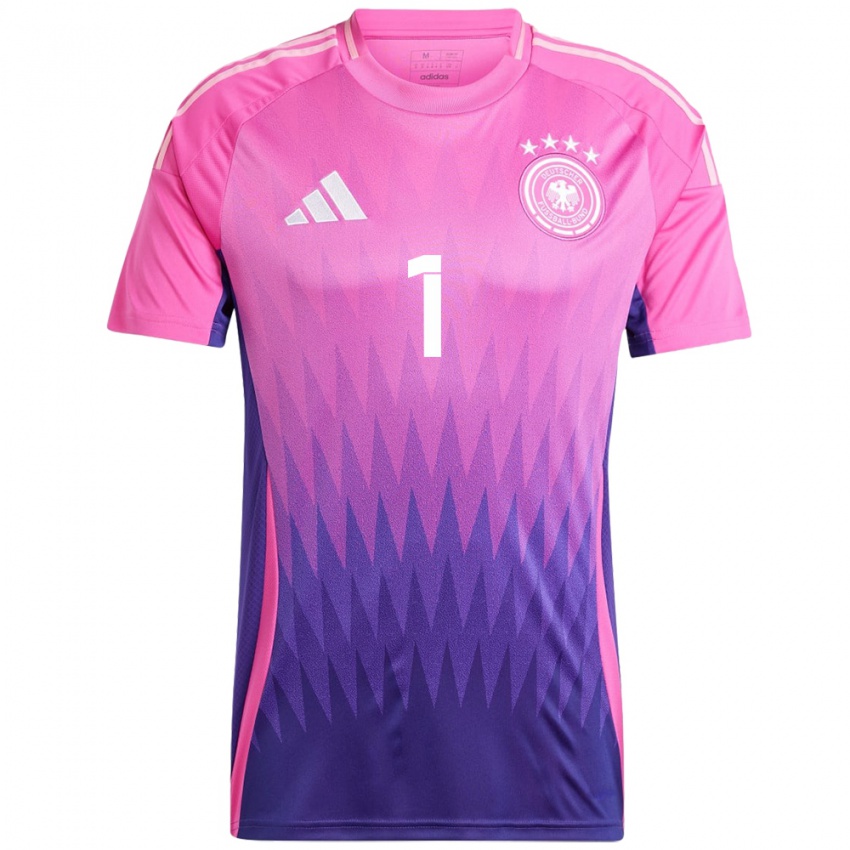 Hombre Camiseta Alemania Frank Feller #1 Rosado Morado 2ª Equipación 24-26 La Camisa