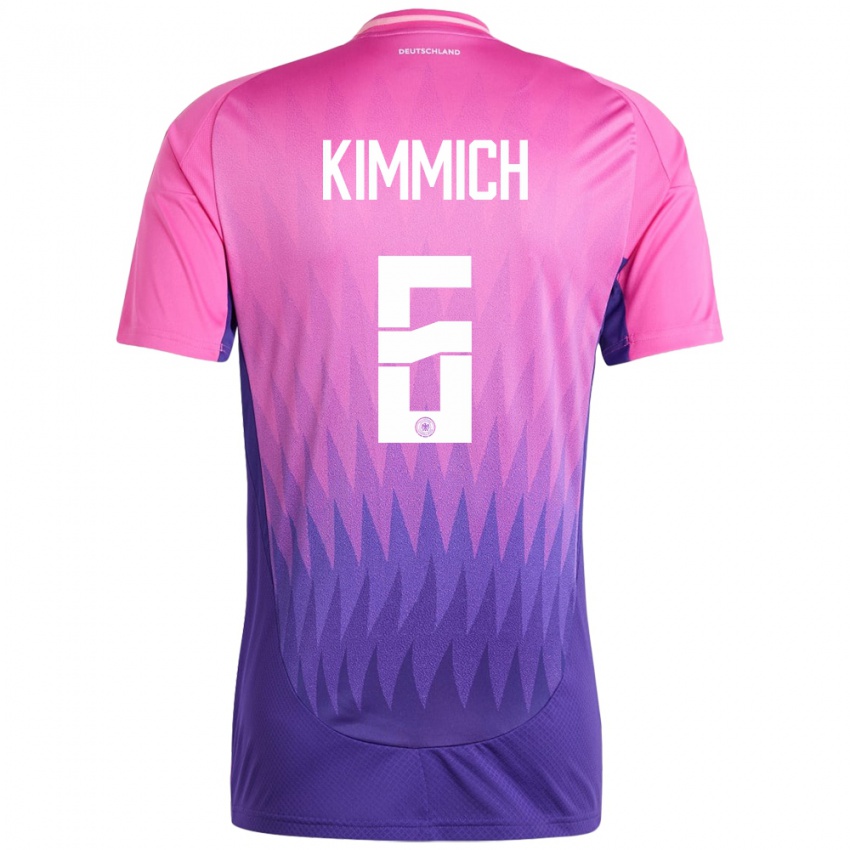 Hombre Camiseta Alemania Joshua Kimmich #6 Rosado Morado 2ª Equipación 24-26 La Camisa