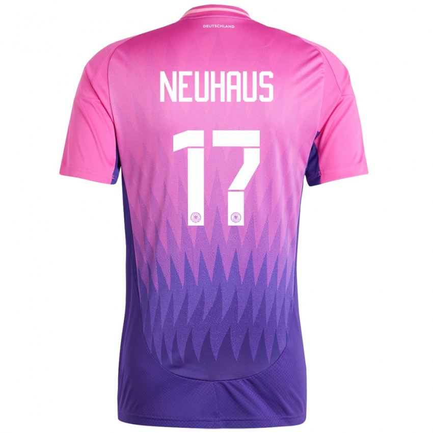 Hombre Camiseta Alemania Florian Neuhaus #17 Rosado Morado 2ª Equipación 24-26 La Camisa