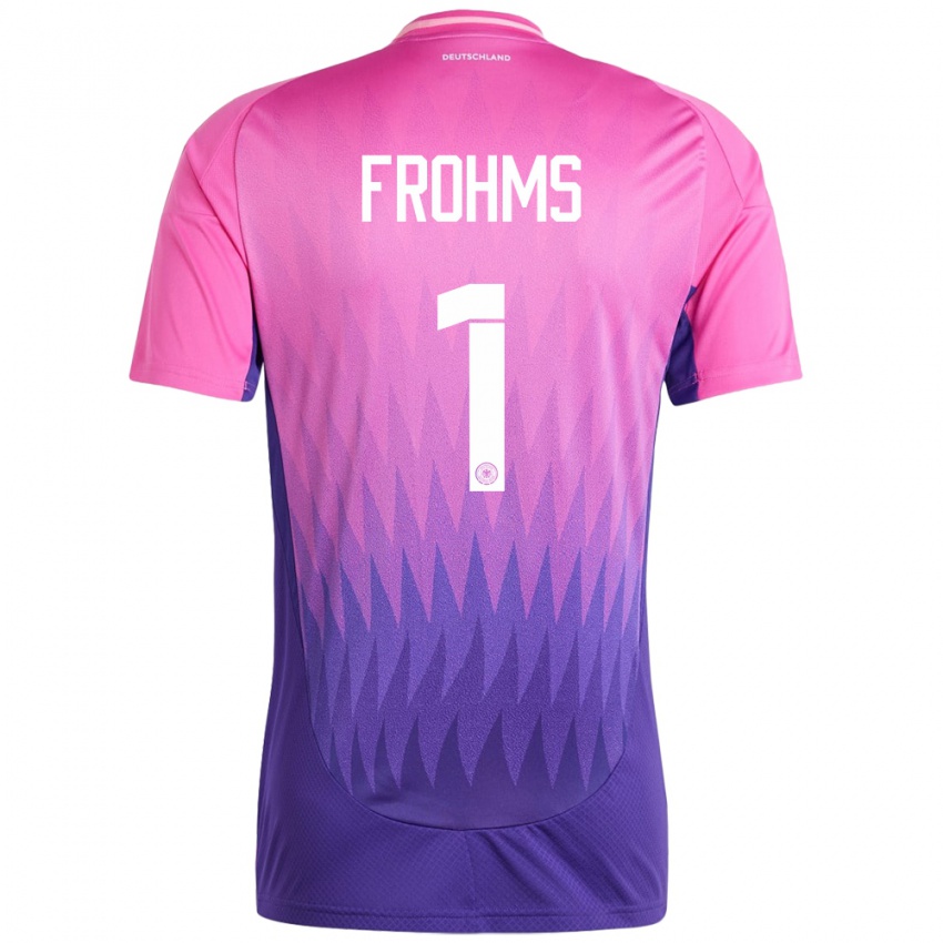 Hombre Camiseta Alemania Merle Frohms #1 Rosado Morado 2ª Equipación 24-26 La Camisa