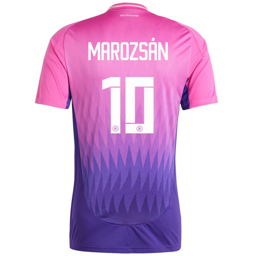 Hombre Camiseta Alemania Dzsenifer Marozsan #10 Rosado Morado 2ª Equipación 24-26 La Camisa