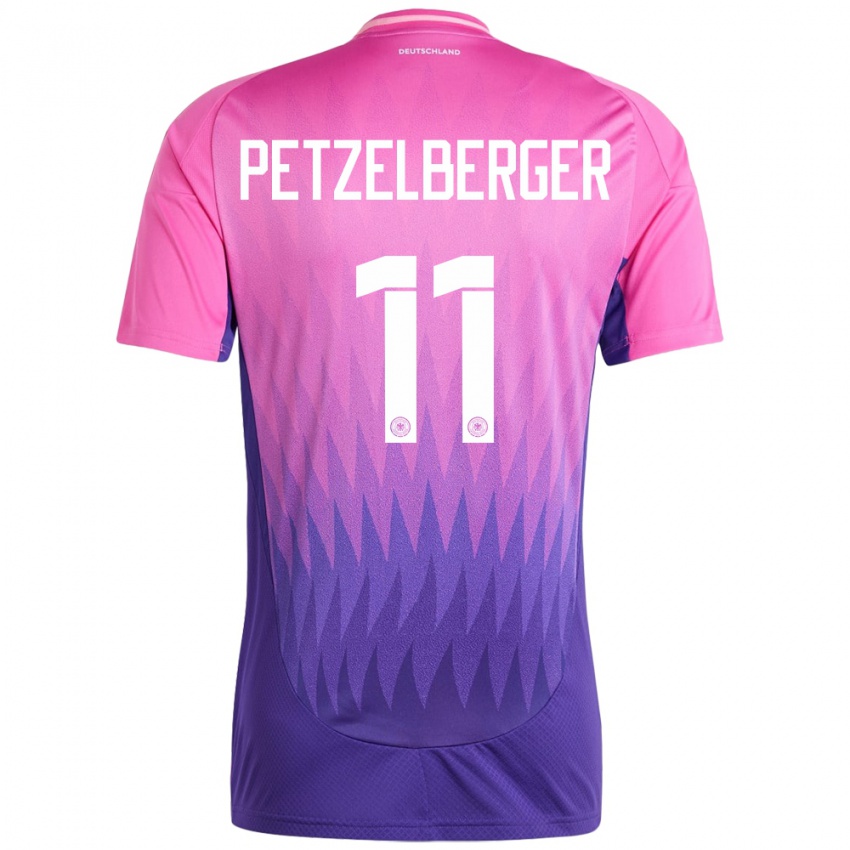 Hombre Camiseta Alemania Ramona Petzelberger #11 Rosado Morado 2ª Equipación 24-26 La Camisa