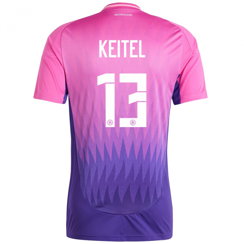 Hombre Camiseta Alemania Yannik Keitel #13 Rosado Morado 2ª Equipación 24-26 La Camisa