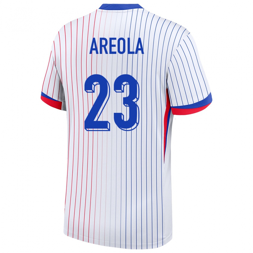 Hombre Camiseta Francia Alphonse Areola #23 Blanco 2ª Equipación 24-26 La Camisa