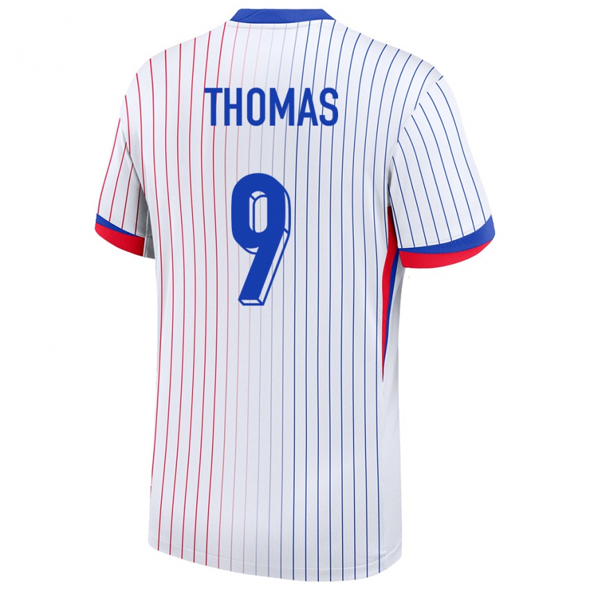 Hombre Camiseta Francia Lindsey Thomas #9 Blanco 2ª Equipación 24-26 La Camisa