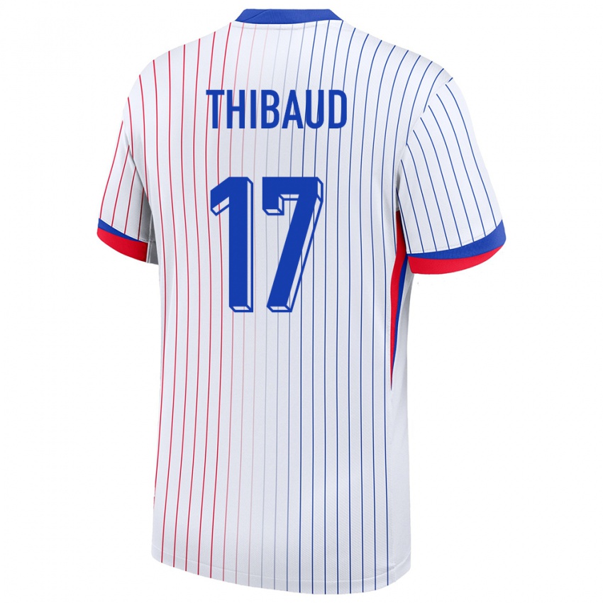 Hombre Camiseta Francia Julie Thibaud #17 Blanco 2ª Equipación 24-26 La Camisa
