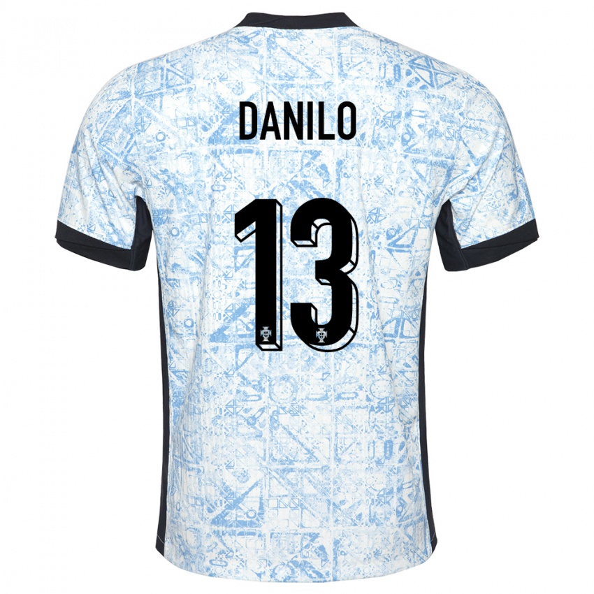 Hombre Camiseta Portugal Danilo Pereira #13 Crema Azul 2ª Equipación 24-26 La Camisa