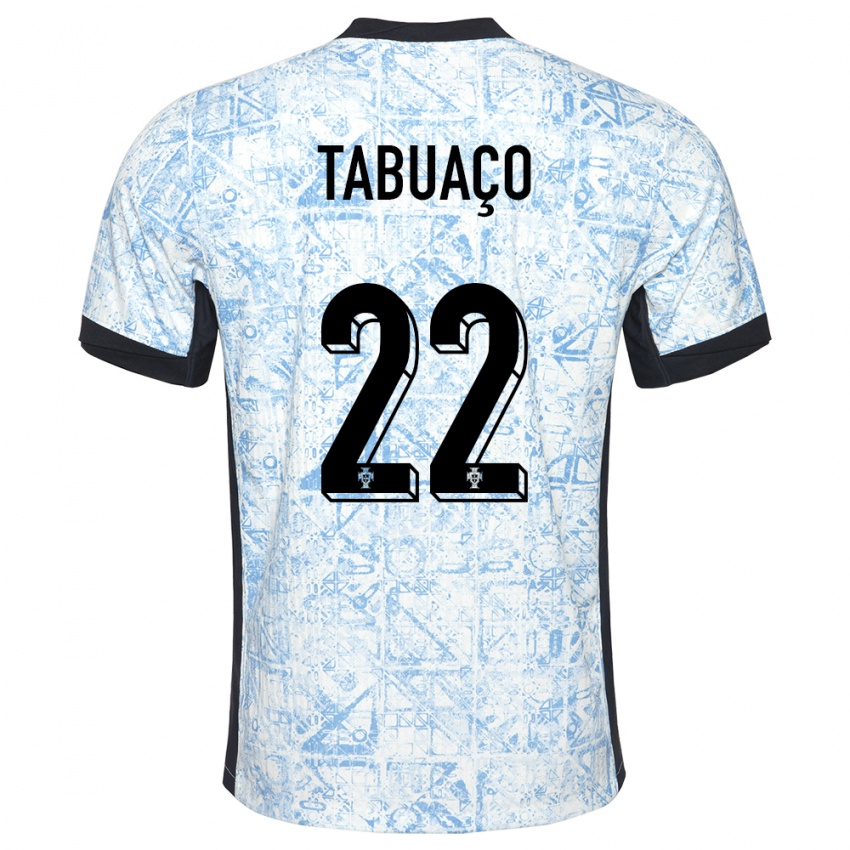 Hombre Camiseta Portugal Goncalo Tabuaco #22 Crema Azul 2ª Equipación 24-26 La Camisa
