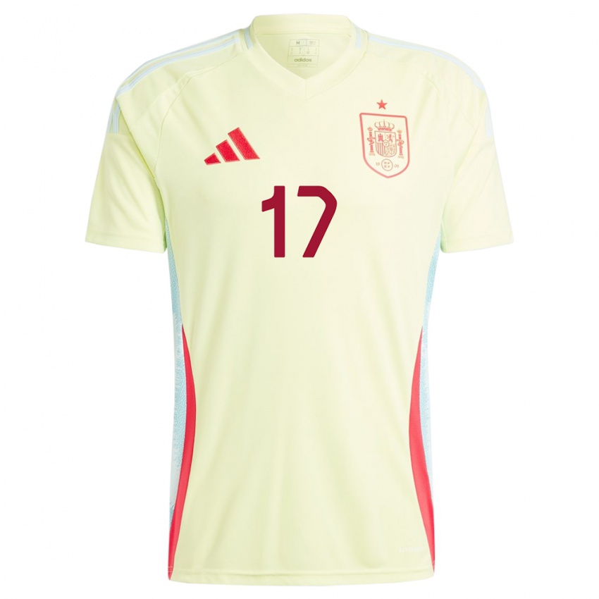 Hombre Camiseta España Marcos Alonso #17 Amarillo 2ª Equipación 24-26 La Camisa