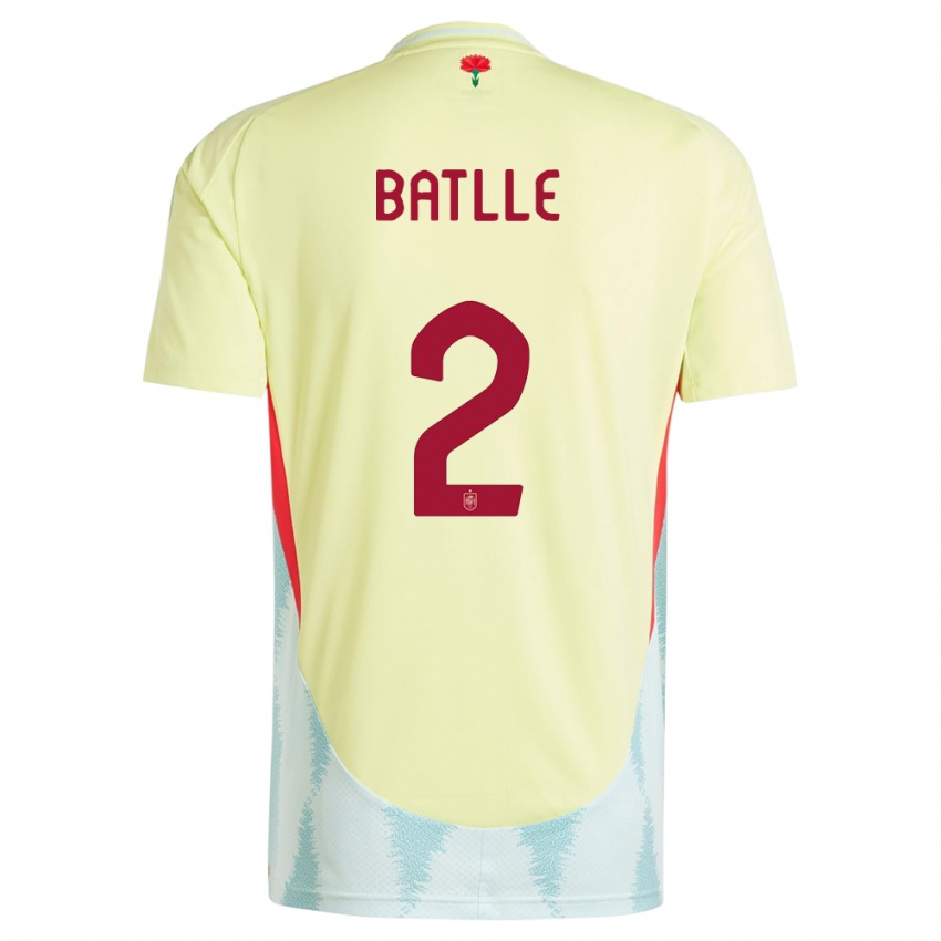 Hombre Camiseta España Ona Batlle #2 Amarillo 2ª Equipación 24-26 La Camisa