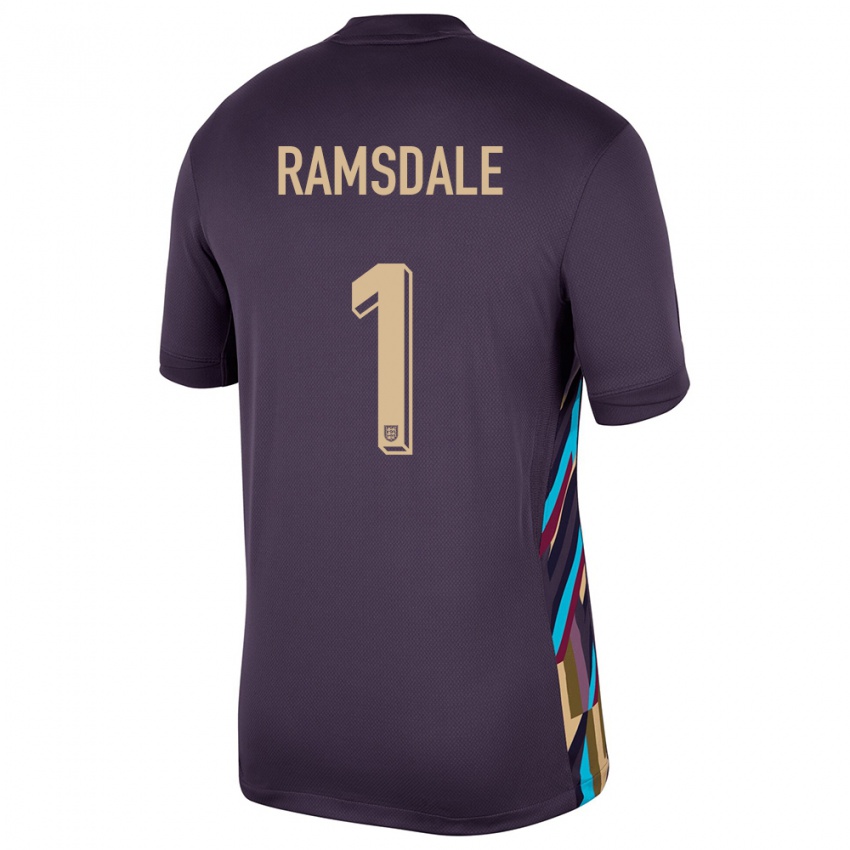 Hombre Camiseta Inglaterra Aaron Ramsdale #1 Pasa Oscura 2ª Equipación 24-26 La Camisa