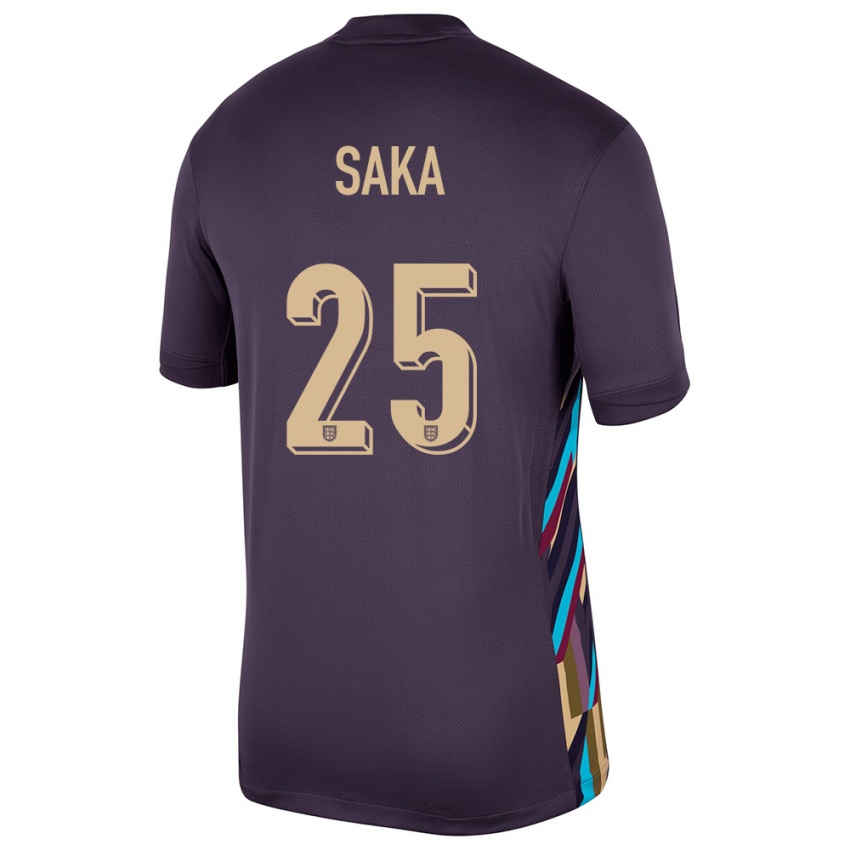 Hombre Camiseta Inglaterra Bukayo Saka #25 Pasa Oscura 2ª Equipación 24-26 La Camisa