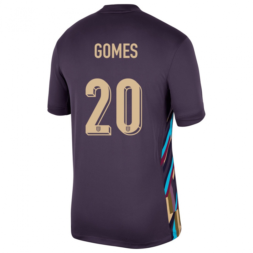 Hombre Camiseta Inglaterra Angel Gomes #20 Pasa Oscura 2ª Equipación 24-26 La Camisa