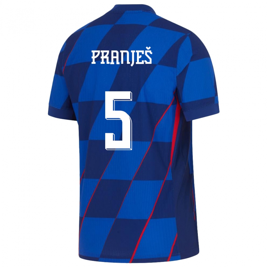 Hombre Camiseta Croacia Katarina Pranjes #5 Azul 2ª Equipación 24-26 La Camisa