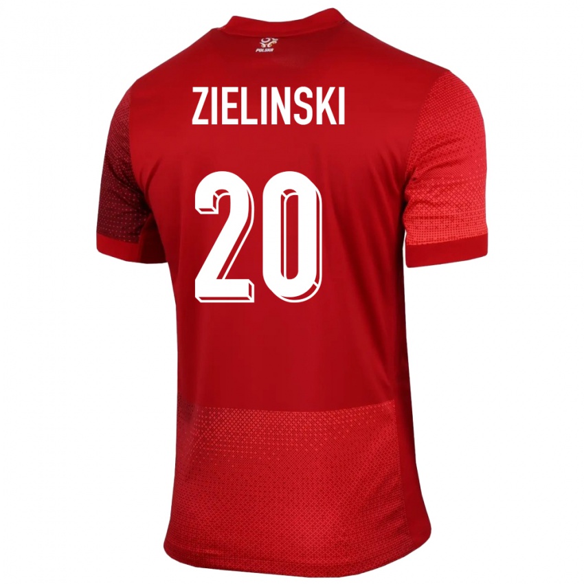 Hombre Camiseta Polonia Piotr Zielinski #20 Rojo 2ª Equipación 24-26 La Camisa