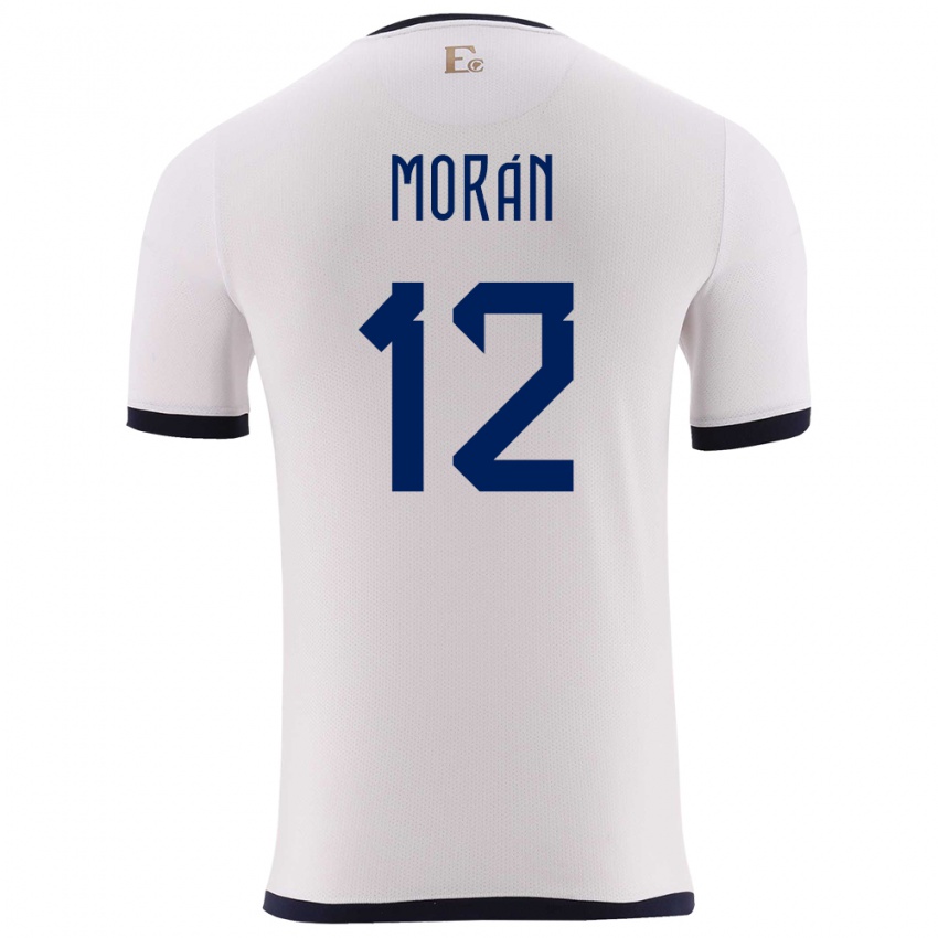 Hombre Camiseta Ecuador Andrea Moran #12 Blanco 2ª Equipación 24-26 La Camisa