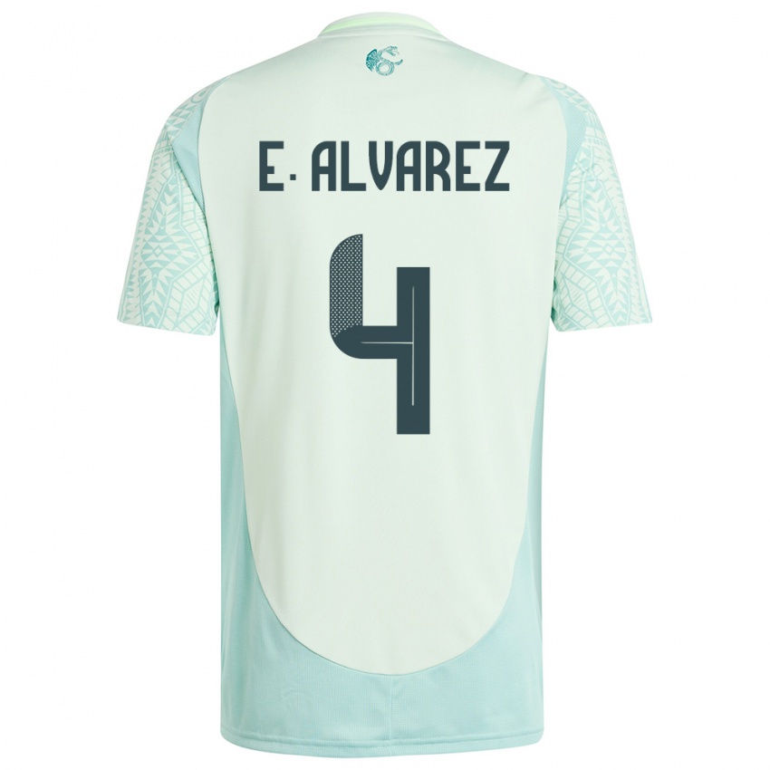 Hombre Camiseta México Edson Alvarez #4 Lino Verde 2ª Equipación 24-26 La Camisa