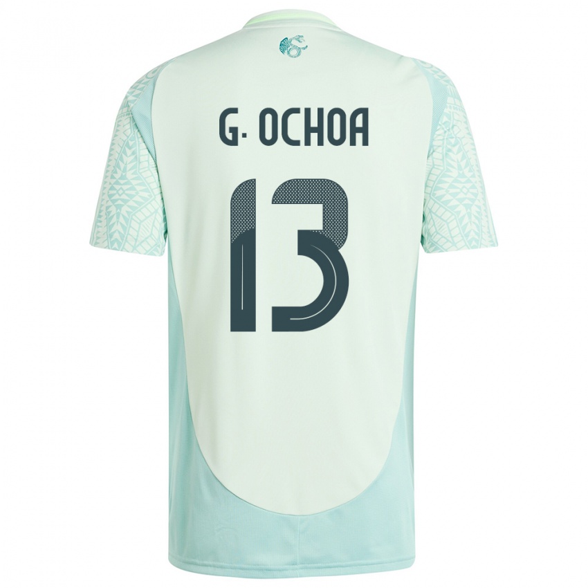 Hombre Camiseta México Guillermo Ochoa #13 Lino Verde 2ª Equipación 24-26 La Camisa