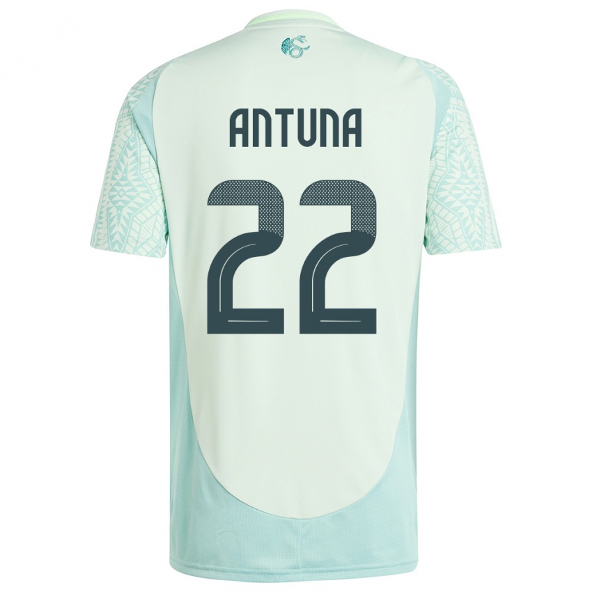 Hombre Camiseta México Uriel Antuna #22 Lino Verde 2ª Equipación 24-26 La Camisa