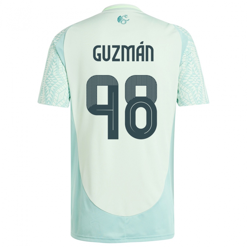 Hombre Camiseta México Kinberly Guzman #98 Lino Verde 2ª Equipación 24-26 La Camisa