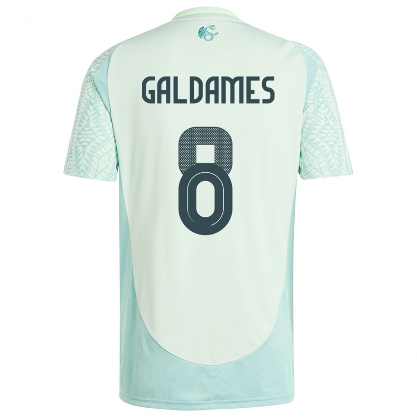 Hombre Camiseta México Benjamin Galdames #8 Lino Verde 2ª Equipación 24-26 La Camisa