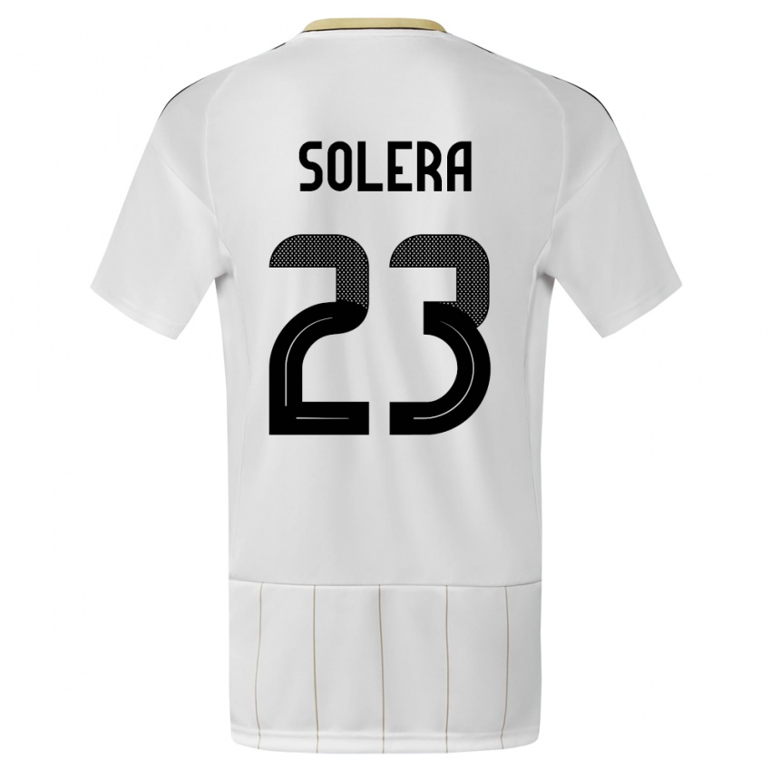 Hombre Camiseta Costa Rica Daniela Solera #23 Blanco 2ª Equipación 24-26 La Camisa