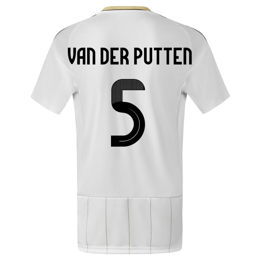 Hombre Camiseta Costa Rica Santiago Van Der Putten #5 Blanco 2ª Equipación 24-26 La Camisa