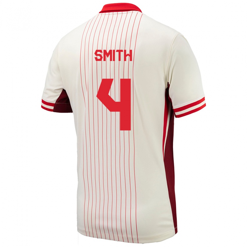 Hombre Camiseta Canadá Justin Smith #4 Blanco 2ª Equipación 24-26 La Camisa