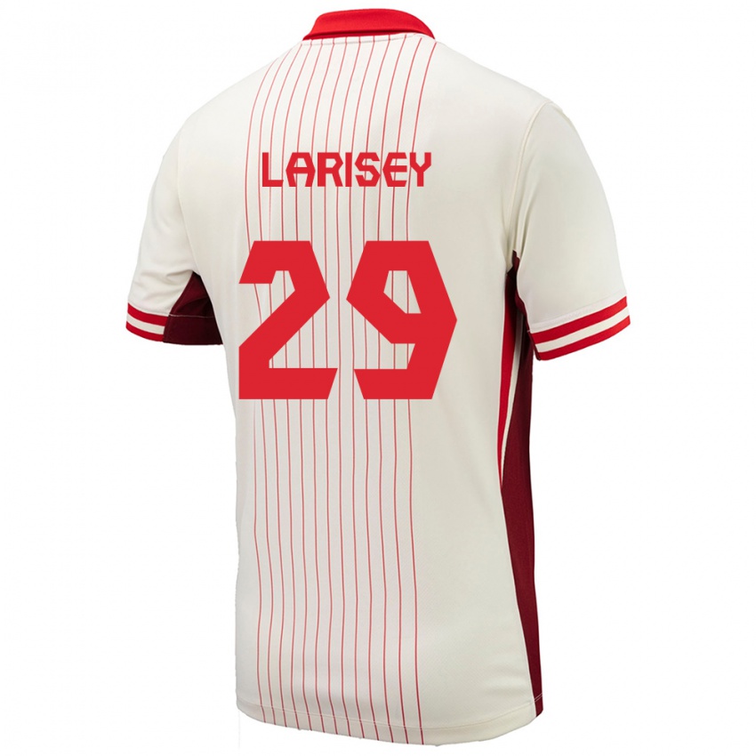 Hombre Camiseta Canadá Clarissa Larisey #29 Blanco 2ª Equipación 24-26 La Camisa