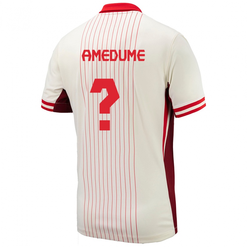 Hombre Camiseta Canadá Paul Amedume #0 Blanco 2ª Equipación 24-26 La Camisa
