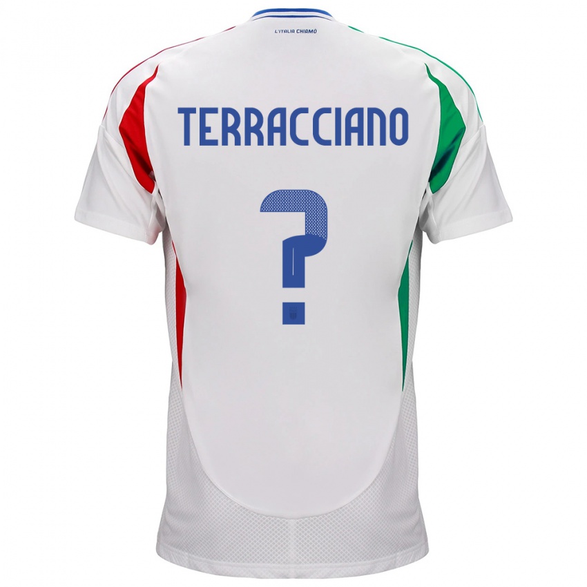 Hombre Camiseta Italia Filippo Terracciano #0 Blanco 2ª Equipación 24-26 La Camisa