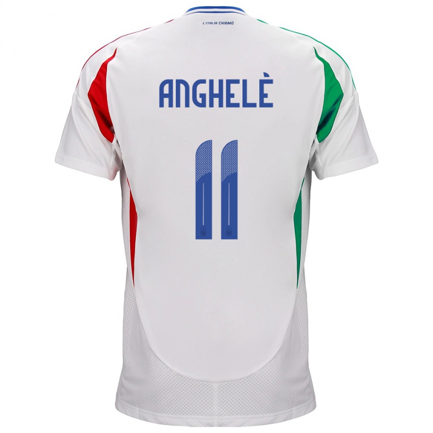 Hombre Camiseta Italia Lorenzo Anghelè #11 Blanco 2ª Equipación 24-26 La Camisa
